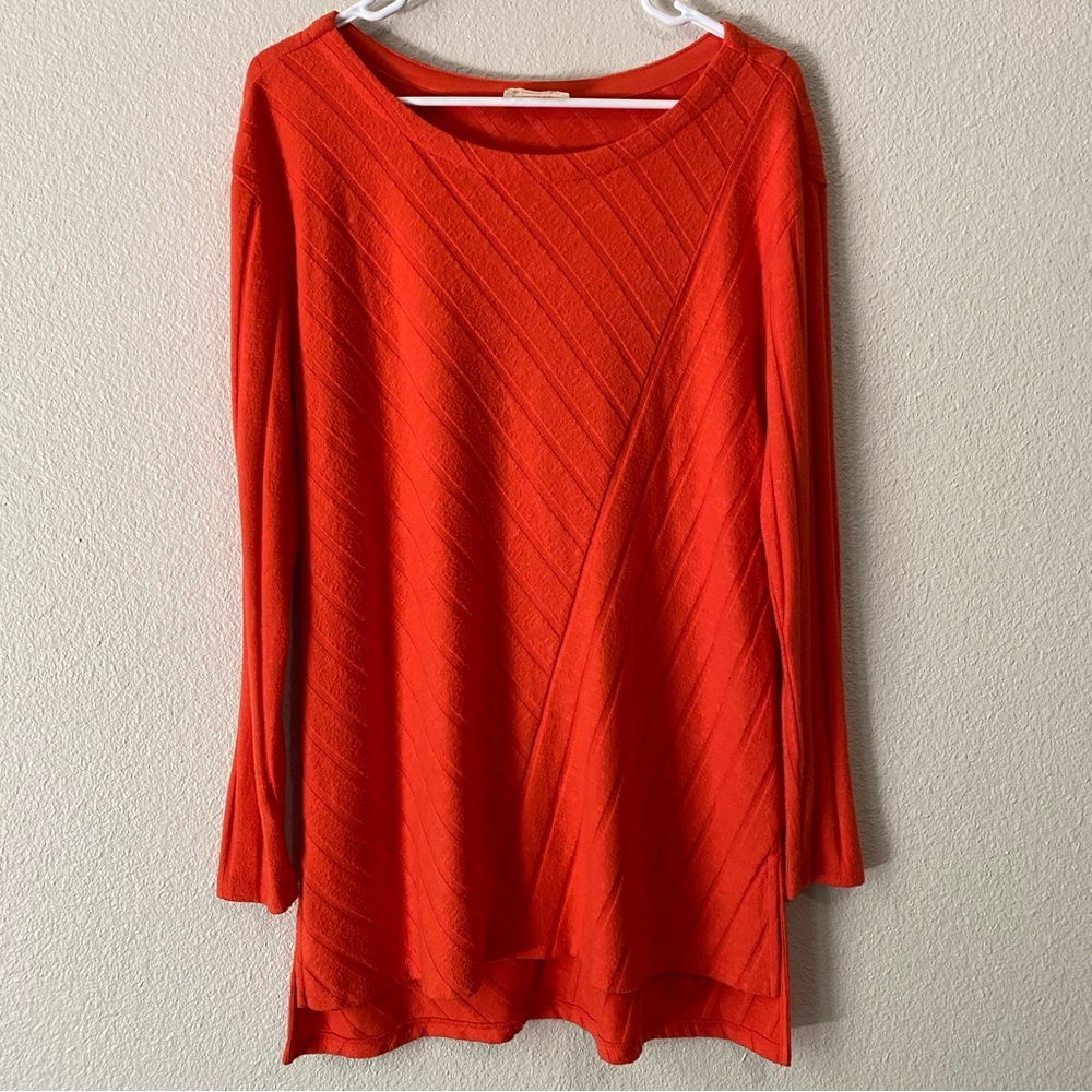 Maeve by Anthropologie Devine Tunic Long Sleeve Medium Orange Textured Sweater - Picture 12 of 12